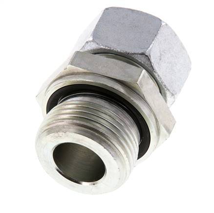 G 1'' Macho x 22L Anillo de corte recto de acero galvanizado con junta FKM 160 Bar DIN 2353
