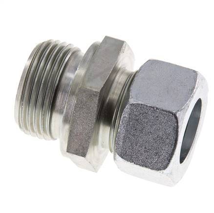 G 1'' Macho x 22L Anillo de corte recto de acero galvanizado con junta FKM 160 Bar DIN 2353