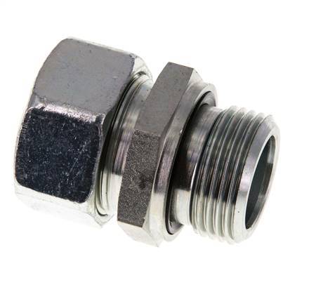 G 1'' Macho x 28L Anillo de corte recto de acero galvanizado con junta FKM 160 Bar DIN 2353