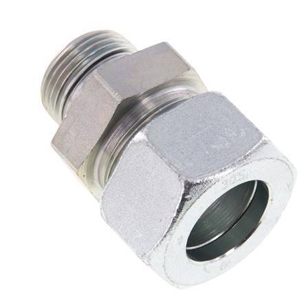 G 1'' Macho x 30S Anillo de corte recto de acero galvanizado con junta FKM 400 Bar DIN 2353