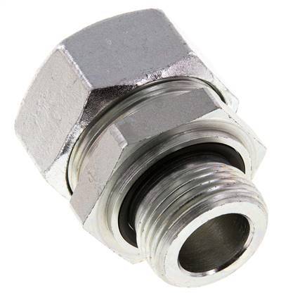 G 1'' Macho x 35L Anillo de corte recto de acero galvanizado con junta FKM 160 Bar DIN 2353