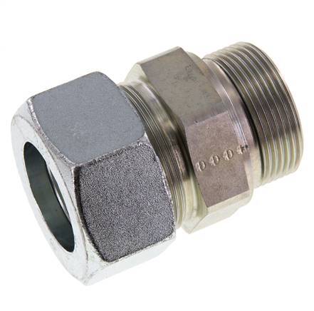 G 1 1/2'' Macho x 38S Anillo de corte recto de acero galvanizado con junta FKM 315 Barra DIN 2353
