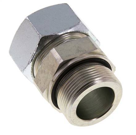 G 1 1/2'' Macho x 38S Anillo de corte recto de acero galvanizado con junta FKM 315 Barra DIN 2353
