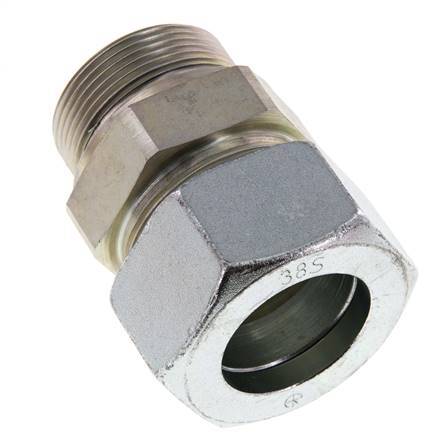 G 1 1/2'' Macho x 38S Anillo de corte recto de acero galvanizado con junta FKM 315 Barra DIN 2353