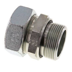 G 1 1/2'' Male x 42L Zinc plated Steel Straight Cutting Ring with FKM Seal 160 Bar DIN 2353