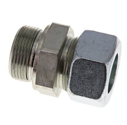 G 1 1/4'' Male x 30S Zinc plated Steel Straight Cutting Ring with FKM Seal 400 Bar DIN 2353