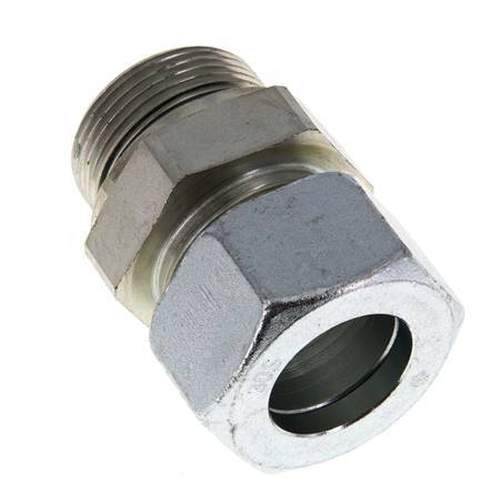 G 1 1/4'' Male x 30S Zinc plated Steel Straight Cutting Ring with FKM Seal 400 Bar DIN 2353