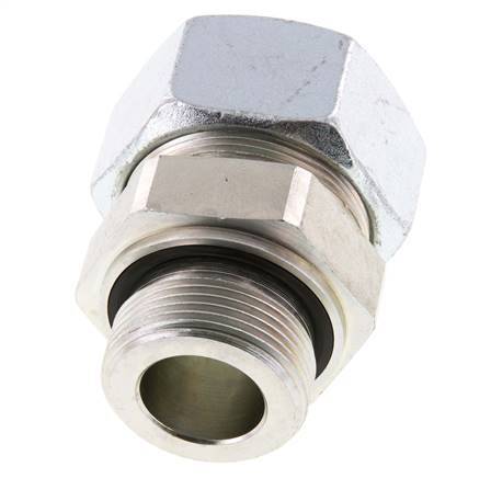 G 1 1/4'' Male x 38S Zinc plated Steel Straight Cutting Ring with FKM Seal 315 Bar DIN 2353