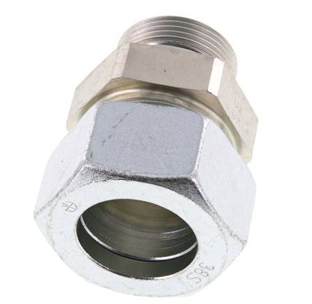 G 1 1/4'' Male x 38S Zinc plated Steel Straight Cutting Ring with FKM Seal 315 Bar DIN 2353
