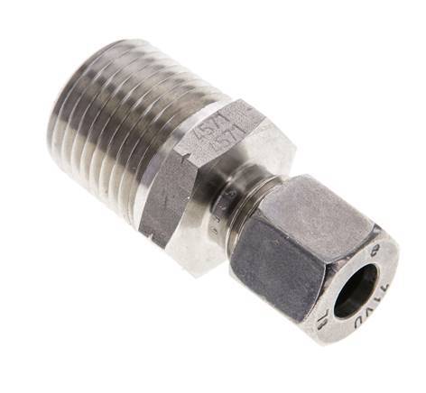1/2'' NPT Male x 8L Stainless steel Straight Cutting Ring 315 Bar DIN 2353
