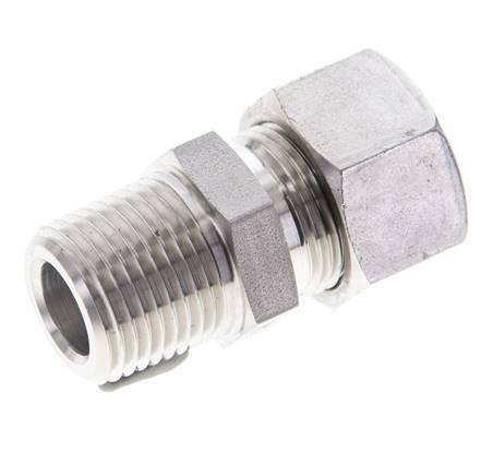 1/2'' NPT Macho x 15L Anillo de corte recto de acero inoxidable 315 Barra DIN 2353