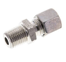 1/4'' NPT Male x 8L Stainless steel Straight Cutting Ring 315 Bar DIN 2353