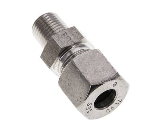 1/4'' NPT Male x 10S Stainless steel Straight Cutting Ring 630 Bar DIN 2353