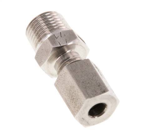 R 1/8'' Macho x 4LL Anillo de corte recto de acero inoxidable 100 Bar DIN 2353