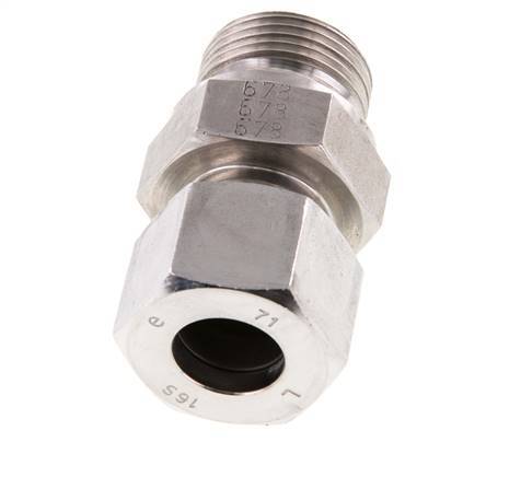 G 3/4'' Macho x 16S Anillo de corte recto de acero inoxidable 400 Bar DIN 2353