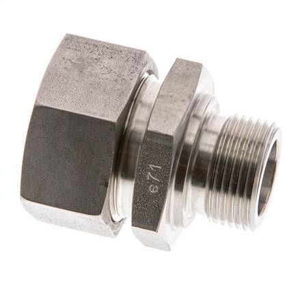 G 3/4'' Macho x 28L Anillo de corte recto de acero inoxidable 160 Bar DIN 2353