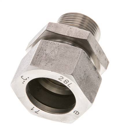 G 3/4'' Macho x 28L Anillo de corte recto de acero inoxidable 160 Bar DIN 2353