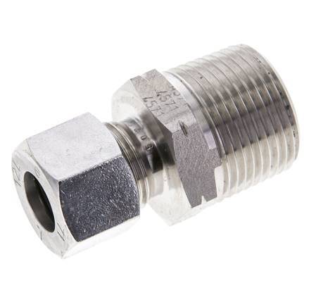 3/4'' NPT Macho x 12L Anillo de corte recto de acero inoxidable 315 Barra DIN 2353