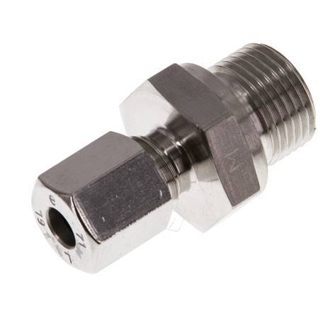 G 3/8'' Macho x 6L Anillo de corte recto de acero inoxidable 315 Barra DIN 2353