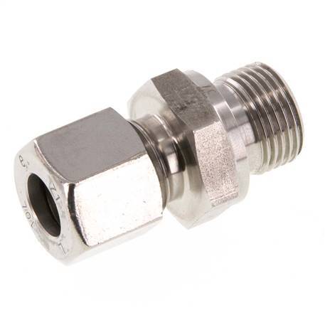 G 3/8'' Macho x 10L Anillo de corte recto de acero inoxidable 315 Barra DIN 2353