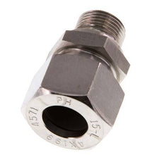 G 3/8'' Macho x 15L Acero inoxidable Anillo de corte recto 315 Barra DIN 2353