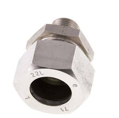 G 3/8'' Macho x 22L Anillo de corte recto de acero inoxidable 160 Bar DIN 2353