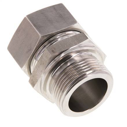 G 1 1/4'' Macho x 35L Anillo de corte recto de acero inoxidable 160 Bar DIN 2353