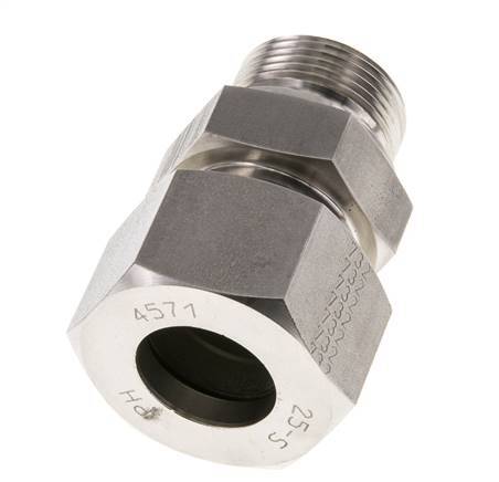 M33x2 Macho x 25S Anillo de corte recto de acero inoxidable 400 Barra DIN 2353