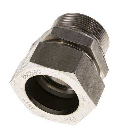 M48x2 Male x 42L Stainless steel Straight Cutting Ring 160 Bar DIN 2353