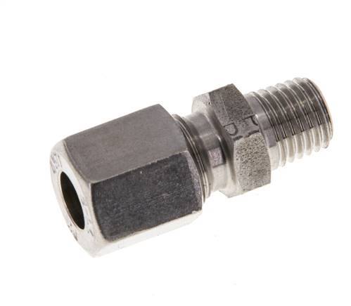 M8x1 Male x 6LL Stainless steel Straight Cutting Ring 100 Bar DIN 2353