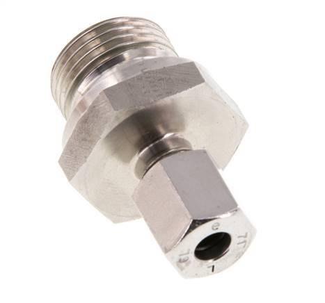 G 1/2'' Macho x 6L Anillo de corte recto de acero inoxidable con junta FKM 315 Bar DIN 2353