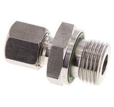 G 1/2'' Macho x 8S Anillo de corte recto de acero inoxidable con junta FKM 630 Barra DIN 2353