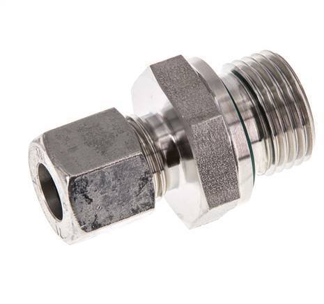 G 1/2'' Macho x 10L Anillo de corte recto de acero inoxidable con junta FKM 315 Bar DIN 2353