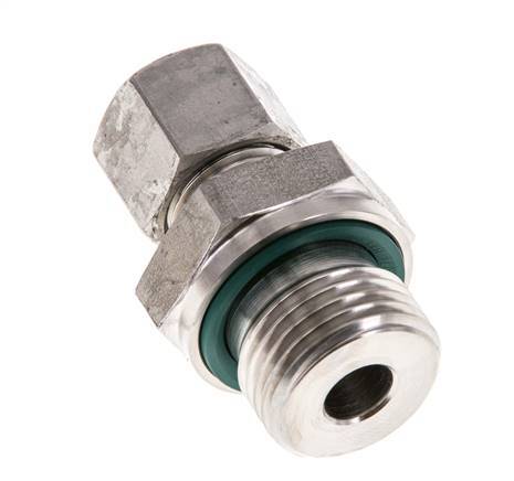 G 1/2'' Macho x 10L Anillo de corte recto de acero inoxidable con junta FKM 315 Bar DIN 2353