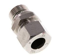 G 1/2'' Macho x 15L Anillo de corte recto de acero inoxidable con junta FKM 315 Bar DIN 2353