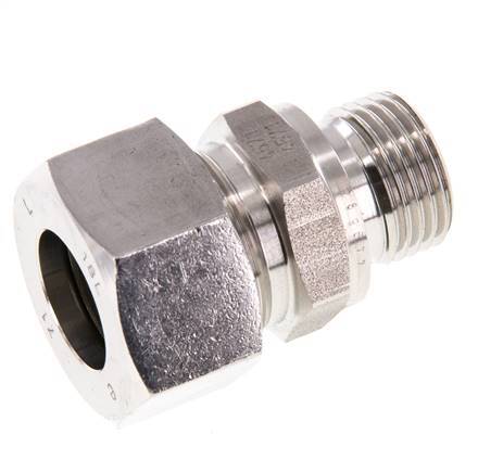 G 1/2'' Macho x 18L Anillo de corte recto de acero inoxidable con junta FKM 315 Bar DIN 2353