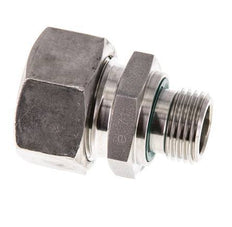 G 1/2'' Macho x 22L Anillo de corte recto de acero inoxidable con junta FKM 160 Bar DIN 2353