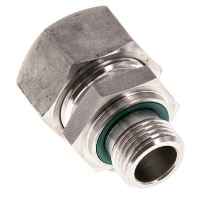 G 1/2'' Macho x 22L Anillo de corte recto de acero inoxidable con junta FKM 160 Bar DIN 2353