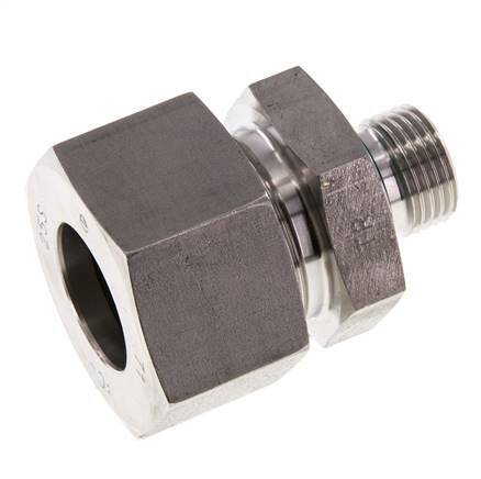 G 1/2'' Male x 25S Stainless steel Straight Cutting Ring with FKM Seal 400 Bar DIN 2353