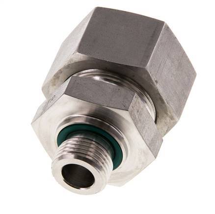 G 1/2'' Male x 25S Stainless steel Straight Cutting Ring with FKM Seal 400 Bar DIN 2353