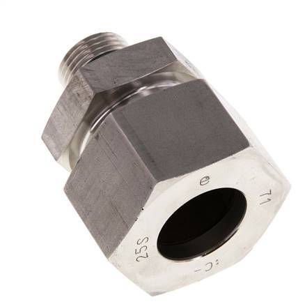 G 1/2'' Male x 25S Stainless steel Straight Cutting Ring with FKM Seal 400 Bar DIN 2353
