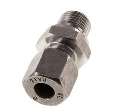 G 1/4'' Macho x 8L Anillo de corte recto de acero inoxidable con junta FKM 315 Bar DIN 2353