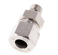 G 1/4'' Macho x 12S Anillo de corte recto de acero inoxidable con junta FKM 630 Bar DIN 2353