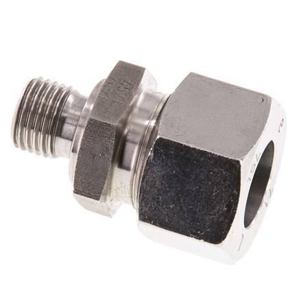 G 1/4'' Macho x 15L Anillo de corte recto de acero inoxidable con junta FKM 315 Bar DIN 2353