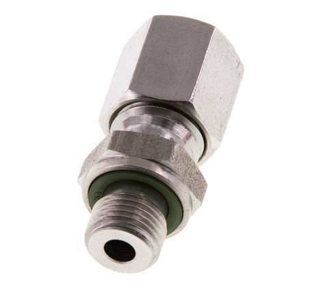 G 1/8'' Macho x 6L Anillo de corte recto de acero inoxidable con junta FKM 315 Bar DIN 2353