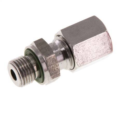 G 1/8'' Macho x 6L Anillo de corte recto de acero inoxidable con junta FKM 315 Bar DIN 2353