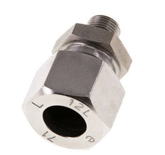 G 1/8'' Macho x 12L Anillo de corte recto de acero inoxidable con junta FKM 315 Bar DIN 2353