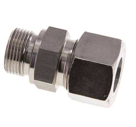 G 3/4'' Macho x 20S Anillo de corte recto de acero inoxidable con junta FKM 400 Bar DIN 2353