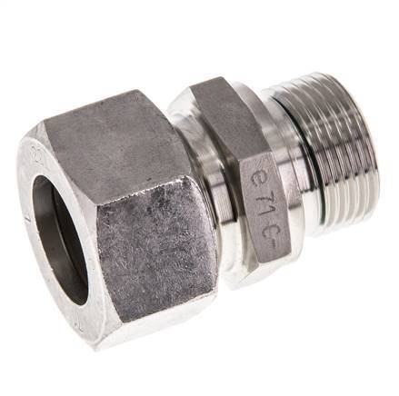 G 3/4'' Male x 22L Stainless steel Straight Cutting Ring with FKM Seal 160 Bar DIN 2353