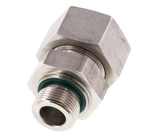 G 3/4'' Macho x 25S Anillo de corte recto de acero inoxidable con junta FKM 400 Bar DIN 2353